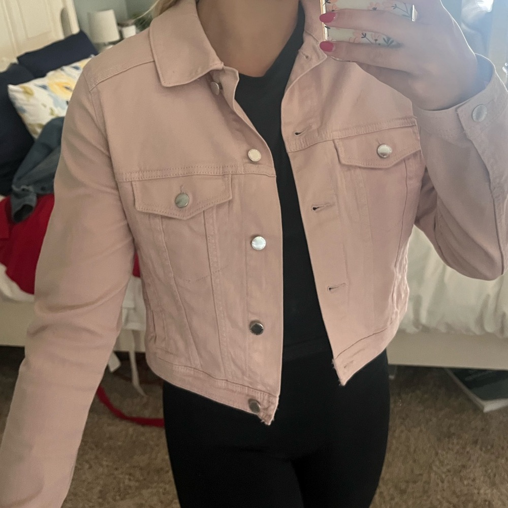 DIVIDED Light Pink Denim Jacket